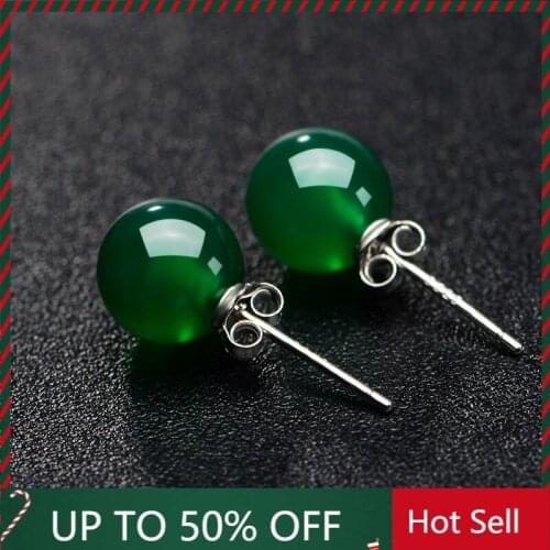 Natural Green Chalcedony Earrings for Women Red Crystal Red Jewelry for Mothers Birthday Gift