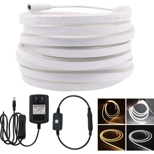 12V Neon Light with Motion Sensor Dimmer 2835 120Leds/m Neon Ribbon Flexible Lights Outdoor Waterproof Neon Strip Night Light