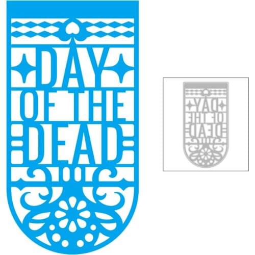 2020 New Words Day of the dead Metal Cutting Dies Halloween and Background Die Scrapbooking For Crafts Card Making no Stamps Set