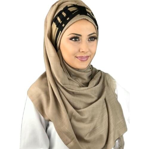 New Fashion Hijab Women Muslim Hijab 2021 Islamic Hijab Scarf Hat Scarf Milk Coffee Hijab Shawl