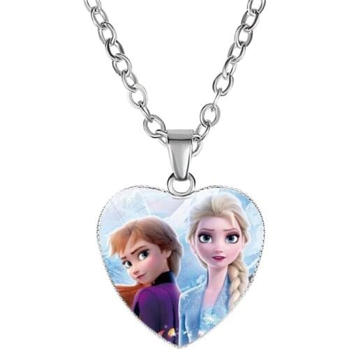 Disney cartoon Frozen children necklace princess Sofia bow doll accessories girl birthday gift cosmetic female sweater jewelry