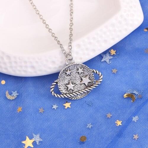 DIY Bohemian Alloy Stars Satellite Map Ancient Pendant For Men Women Handmade Pendant Necklace Girl Jewelry Gifts 2019