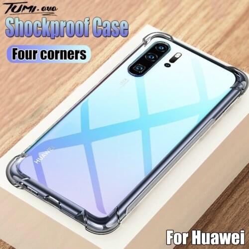 Shockproof Silicone Case For Huawei P40 P30 Pro P20 Lite Nova 6 SE Mate 30 Y5 Y6 Y7 Pro Y9 Prime 2019 P Smart Z Plus Back Cover