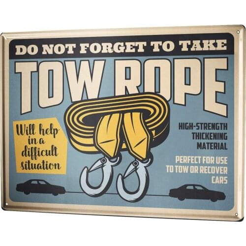 SINCE 2004 Metal Plate Garage Tow Rope car Gas Stations