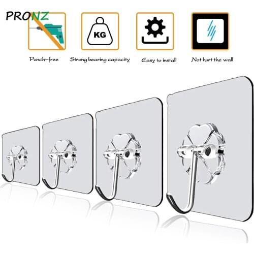 10-40Pcs 6x6cm Transparent Strong Self Adhesive Door Wall Hangers Hooks Suction Heavy Load Rack Cup Sucker for Kitchen Bathroom