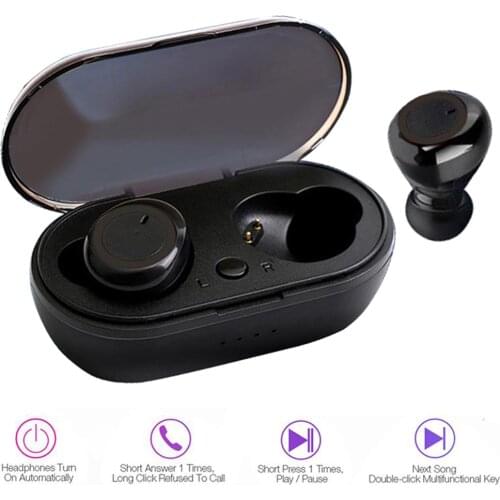 Y50 TWS Bluetooth Earphone 5.0 Wireless Headset Waterproof Headphones Deep Bass Earbuds Sport Earphones True Wireless Stereo