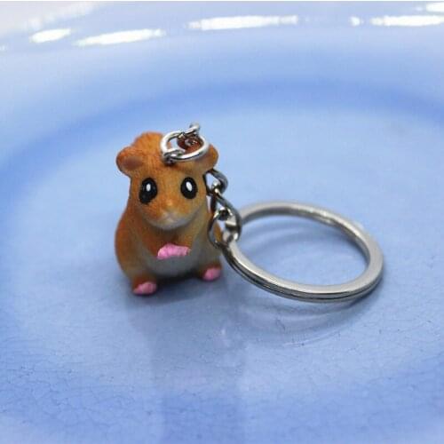 Funny Creative Cute Squirrel Resin Keychains Car Bags Personality Handmade DIY Animal Jewelry Accessories Birthday Gifts