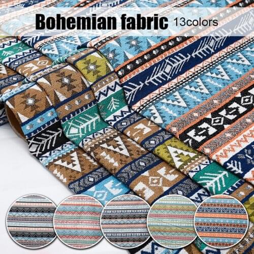 100*148cm Retro Bohemian Chenille Jacquard Fabric Soft Chenille Cloth For Diy Sewing Curtain Woven Sofa Upholstery Tablecloth