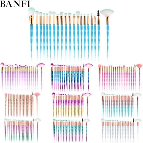 20Pcs Makeup Brushes Set Powder Eye Shadow Foundation Concealer Blush Lip Make Up Brushes brochas para maquillaje Gradient color