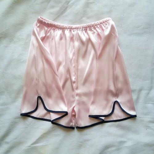 2020 Summer Nightwear Plus Size L-XL Lounge Pants Satin Silk Women Men Home Wide leg pants Sleep Bottoms Women Nightwear Shorts