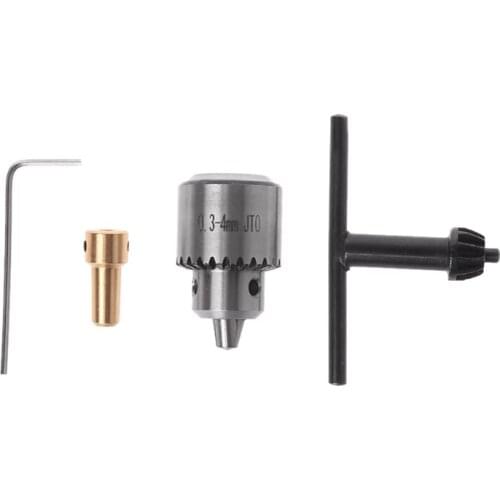 4x Micro Motor Drill Chuck Clamp 0.3-4mm With Key 3.17mm Shaft Connecting Rod