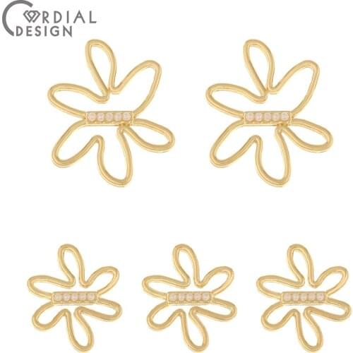 Cordial Design 100Pcs Earrings Accessories/Flower Shape/Imitation Pearl/DIY Charms/Pendants/Jewelry Findings & Components