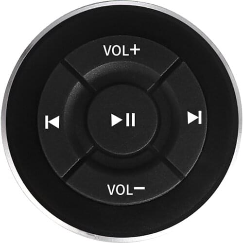 Wireless Bluetooth Remote Control Car Steering Wheel Motorcycle Bike Handlebar Media Button for iPad for IOS Android Smart Phone