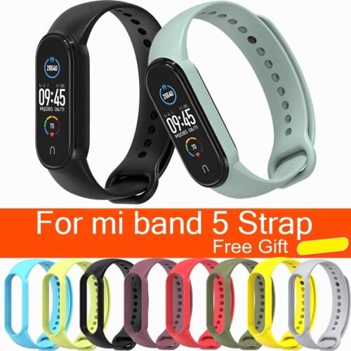 For Xiaomi Mi band5 Bracelet global version Colorful Strap Wristband Replacement Accessories For Mi Band 5/NFC Silicone Colorful