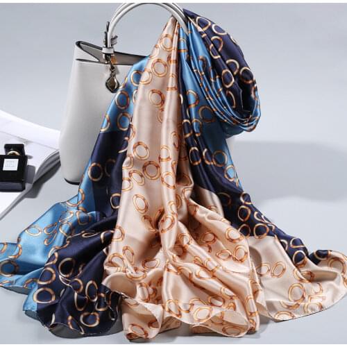 Elegant Fashion Women Scarf Soft Designer Scarf Shawl Scarves Long Silk Scarves Lady Wraps Soft Female Designer Bandana
