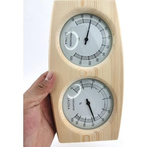 Hot Sale 2 in 1 Wooden Sauna Hygrothermograph Indoor Thermometer Hygrometer Humidity