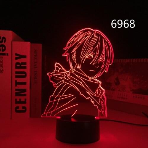 Noragami Anime Figure Yato LED Night Light for Brithday Gift Bedroom Decor Light Manga Noragami Acrylic 3D Table Lamp