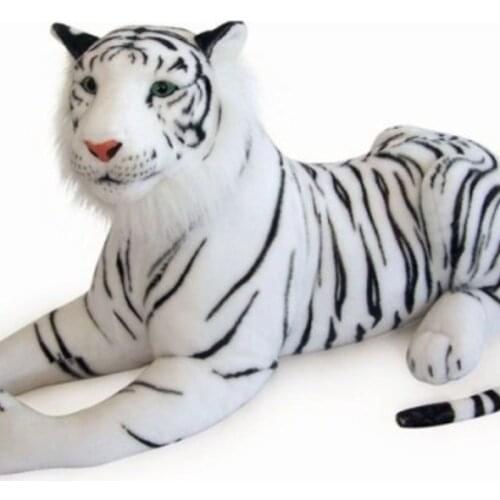 New Plush Stuffed Animal Toy Simuation White Tiger Doll Pillow Home Furnishings Girls Birthday Child Xmas Gifts Free shipping
