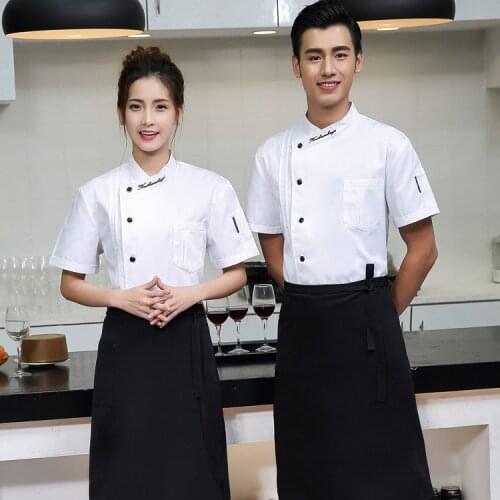 New Design Chef Uniform Wear Short Sleeved Summer 3 Color Hotel Restaurant Kitchen Chef Service Professinal Chef Jacket