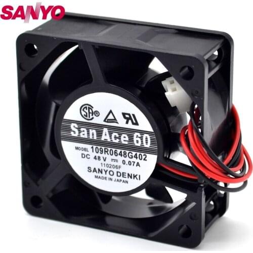 For SANYO 109R0648G402 6025 6cm 60mm 48V 0.07A cooling fan 60*60*25mm