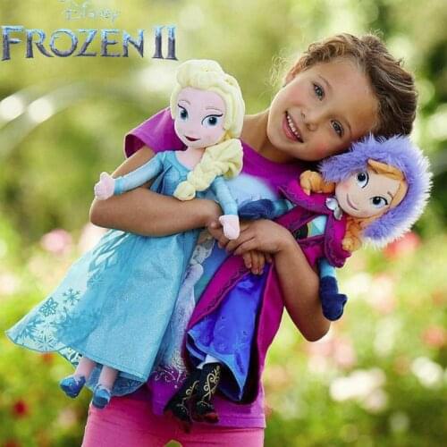 50 Cm Disney Frozen Plush Toy Doll Cartoon Anime Figure Elsa Anna Princess Stuffed Model Girls Plushs Toys Kids Birthday Gifts