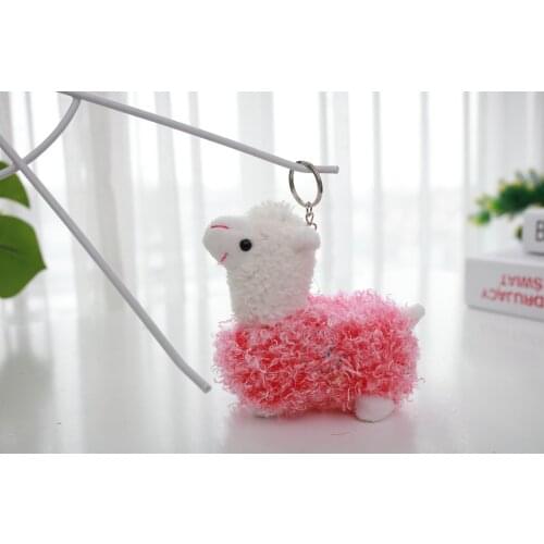 Plush alpaca keychain plush stuffed pendant toy keychain soft alpaca toy