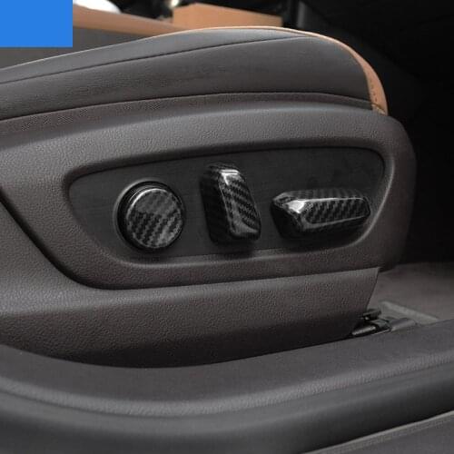 QHCP 6Pcs Car Seat Adjustment Button Switch Knob Decor Cover Stickers ABS Wood Grain For Lexus ES200 260 300H 2018