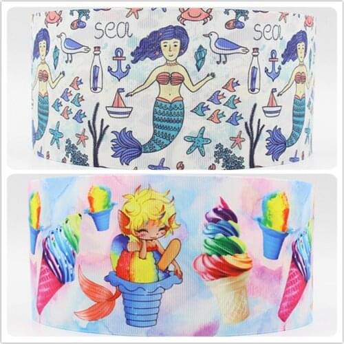 Q&N ribbon 16mm 22mm 25mm 38mm 50mm 75mm unicorn printed grosgrain ribbon webbing 50yards/roll for hair tie free shipping