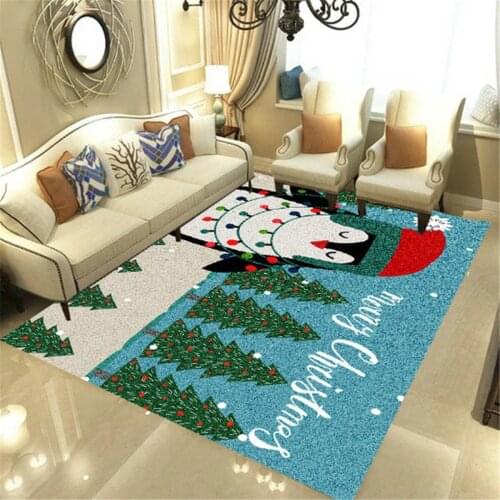 Merry Christmas Carpets Soft Flannel 3D Printed Rugs Mat Rugs Anti-slip Large Rug Carpet Home Decoration Style-6