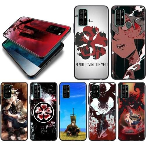 Hot Anime Black Clover Silicone Cover For Huawei Honor 10i 10 9C 9A RU 9X 9N 9S 9 Pro Lite Play 3E V9 Black Phone Case