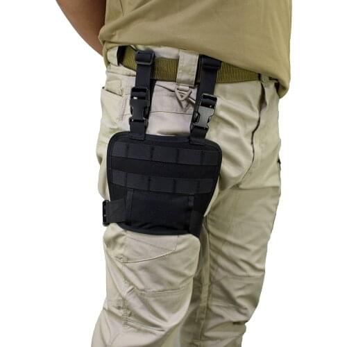 Tactical Drop Leg Molle Gun Holster Platform Magazine Pouch Holster Thigh Rig Panel Pistol Mag Pouch Hunting Accessories
