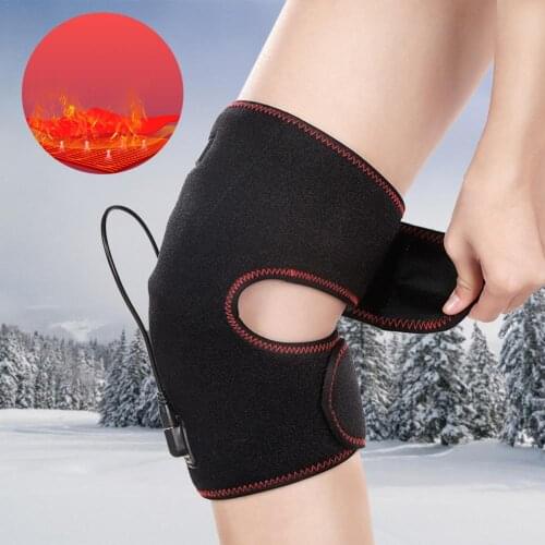 Heat Therapy Knee Brace Wrap Heating Pad Hot Compress For Knee Sprains Cramps Joint Pain Arthritis Pain Relief