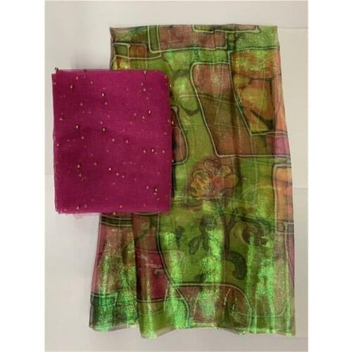 Top quality silk lace fabric soft satin lace For dress new arrival african silk fabric nigerian chiffon lace 5+2yards L72704