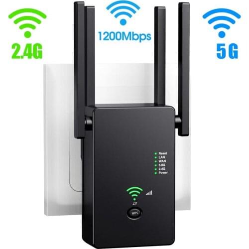 AC1200M 2.4G WiFi Repeater WiFi Amplifier Signal Extender 300 Mbps Long Range Extender Wireless Wifi Repeater