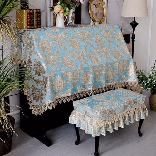 1pc 150x210cm Jacquard Laced Piano Cover Big Size Full Piano Cloth Dust Proof Covering Sheet Family Friend Wedding Gift