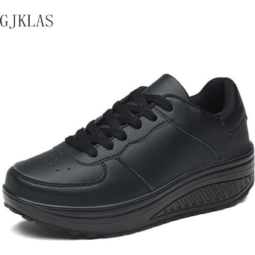 Platform Woman Vulcanize Shoes Big Size 42 Women Sneakers Casual Shoes Comfortable Fashion Black White Platform Sneakers Trend