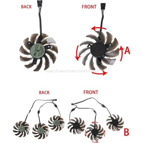 1/3PCS 75mm T128010SU 4Pin Cooler Fan for Gigabyte AORUS GTX 1060 1070 1080 Card D10 19 Dropship