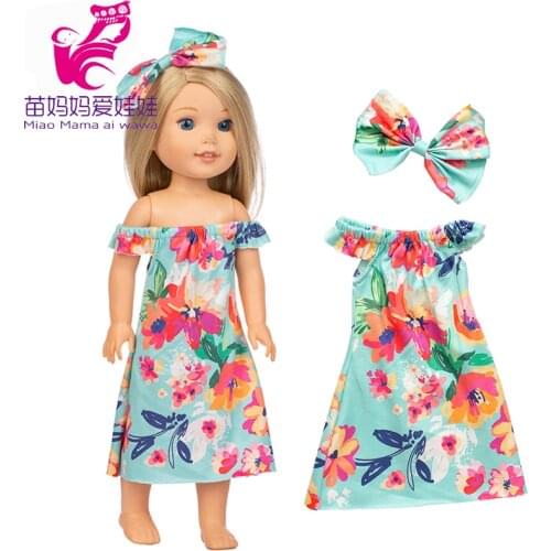 14.5 Inch Wellie Wishers Doll One Pieces Dress Camille Ashlyn Kendall Emerson Clothes 38cm 40cm Nancy Doll Clothes Girl Gift