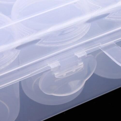 18 X Clear Plastic Pill Jars Pots Cream Cosmetic Nail Art Storage Case