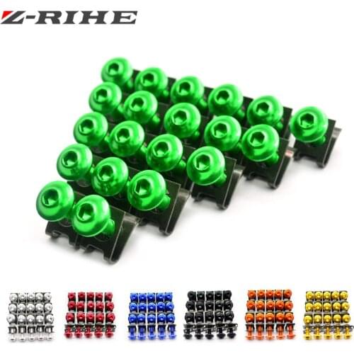 20X 6MM Motorcycle Accessories Fairing body work Bolts FOR KAWASAKI Z750 Z750R Z250 Z1000 NINJA 250/300 z800 YAMAHA mt09 07