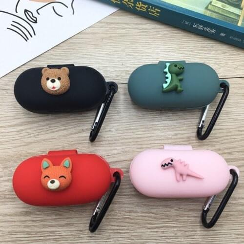 3D Cute Earphone Case For Haylou GT1 Plus Soft Silicone Cover Wireless Bluetooth Headphone Case With Hook For Haylou GT1