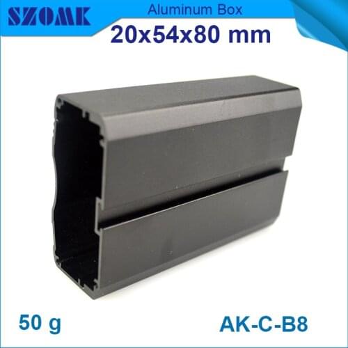 4 pcs/lot cast aluminum enclosures 20(H)x54(W)X80(L)mm for new junction instument in Black color in powder coating