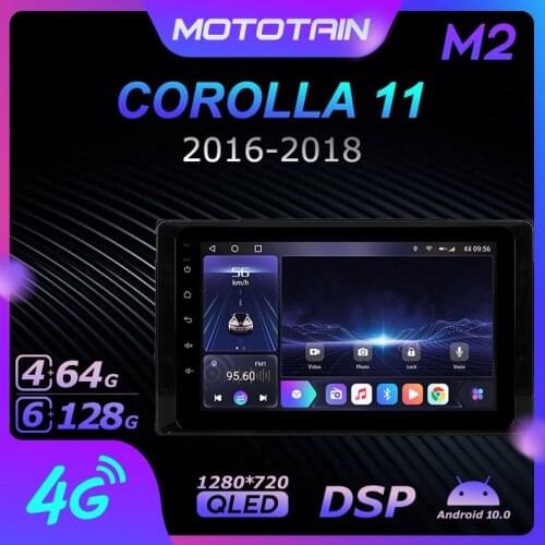 Android 10.0 6G+128G Car Radio Stereo for Toyota COROLLA 11 2016 - 2018 Auto Audio GPS 4G LTE System head unit 1280*720