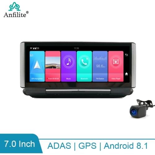 7'' Android 8.1 Car DVR Rear View Camera G-sensor Auto Video Recorder monitor 4G WIFI GPS Navigation 1080P Touch Screen Dash Cam