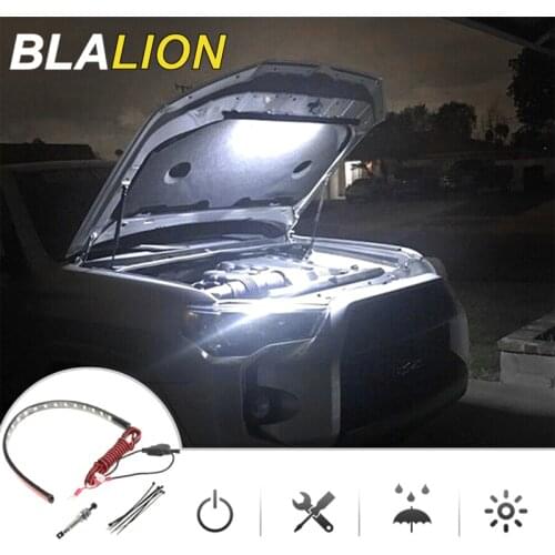 White Under Hood LED Light Kit 36cm Hood Light Bar Universal Fits for Most Car Automatic Switch Led Light Strips Car Accessories