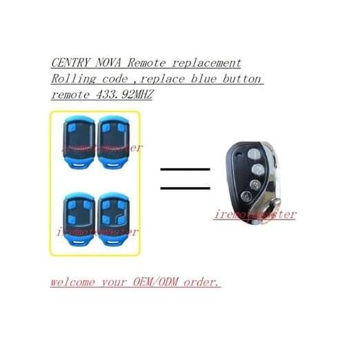Free shipping NOVA Blue Gate/Garage Remote Control Replacement beautiful