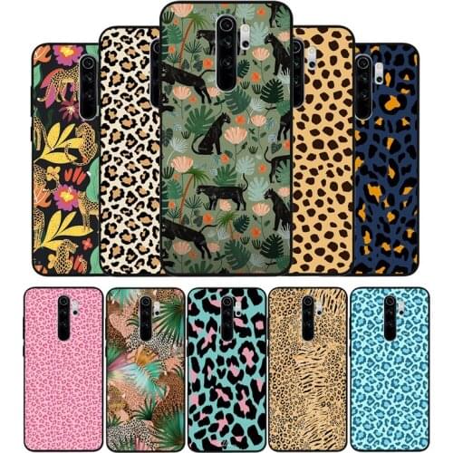 Leopard Series Black TPU Silicone Soft Phone Case For Redmi 4A 4X 7A 5 Plus 6 Pro NOTE 9 7 8 5 Pro 4 6