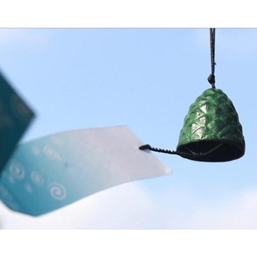 3 Pieces Japanese Furin Style Cast Iron Wind Chimes for Patio Garden Decoration