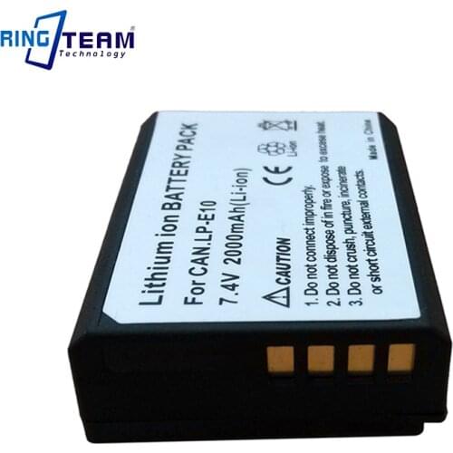 10pcs LP-E10 Li-Ion Rechargeable Battery for Canon EOS Rebel T3 T5 T6 EOS 1100D 1200D 1300D 1500D 3000D 4000D Kiss X50 Cameras