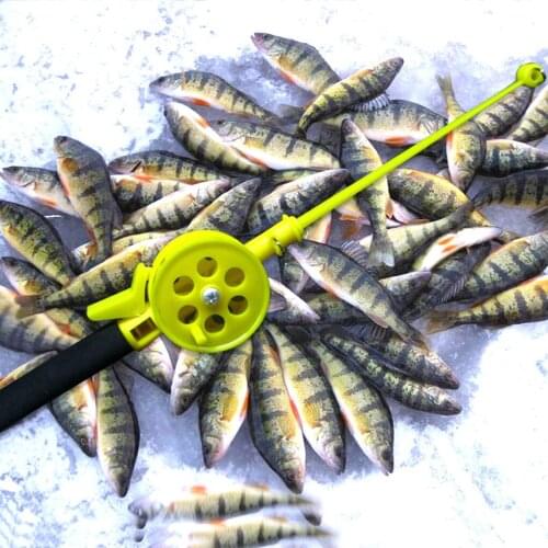 Mini Ice Fishing Rod with Reel Outdoor Portable Plastic Beginner Children Lake Pond River Fishing Tackle Reel Pole For Children